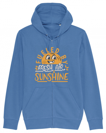 Fueled By Fresh Air And Sunshine (hand drawn) Bright Blue