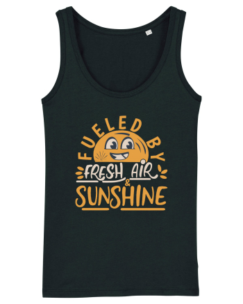 Fueled By Fresh Air And Sunshine (hand drawn) Black
