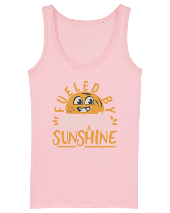 Fueled By Fresh Air And Sunshine (hand drawn) Cotton Pink