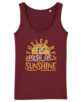Fueled By Fresh Air And Sunshine (hand drawn) Burgundy