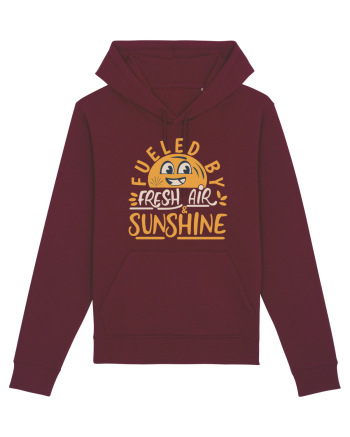 Fueled By Fresh Air And Sunshine (hand drawn) Burgundy