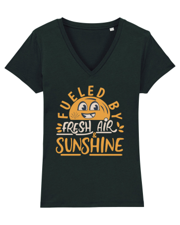 Fueled By Fresh Air And Sunshine (hand drawn) Black