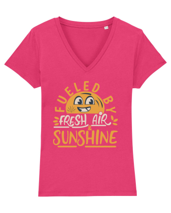 Fueled By Fresh Air And Sunshine (hand drawn) Raspberry