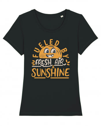 Fueled By Fresh Air And Sunshine (hand drawn) Black