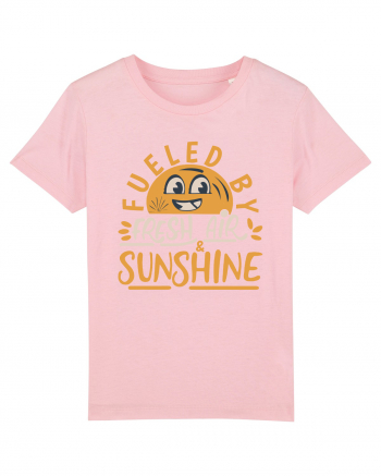 Fueled By Fresh Air And Sunshine (hand drawn) Cotton Pink