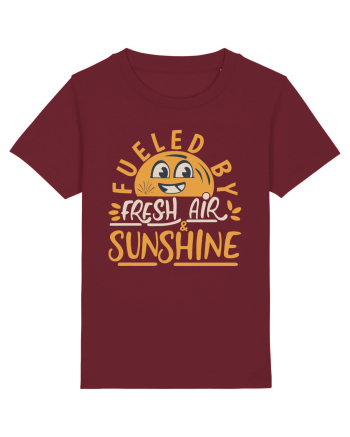 Fueled By Fresh Air And Sunshine (hand drawn) Burgundy