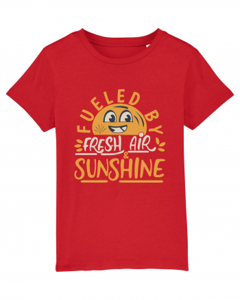 Fueled By Fresh Air And Sunshine (hand drawn) Red