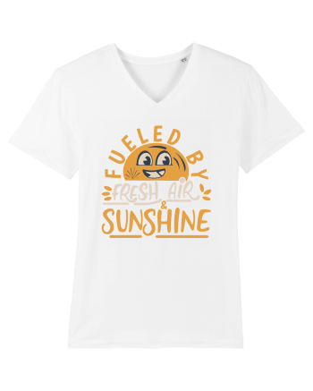 Fueled By Fresh Air And Sunshine (hand drawn) White