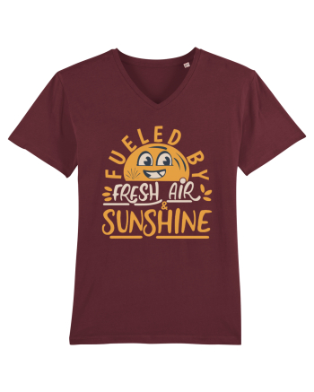 Fueled By Fresh Air And Sunshine (hand drawn) Burgundy
