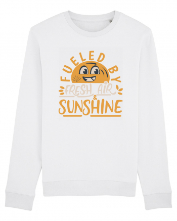 Fueled By Fresh Air And Sunshine (hand drawn) White