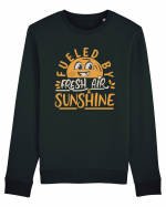 Fueled By Fresh Air And Sunshine (hand drawn) Bluză mânecă lungă Unisex Rise