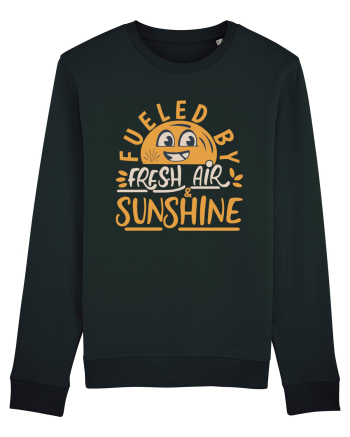 Fueled By Fresh Air And Sunshine (hand drawn) Black