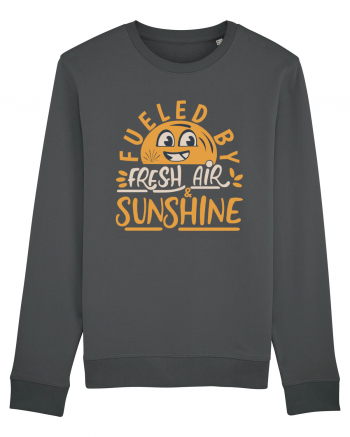 Fueled By Fresh Air And Sunshine (hand drawn) Anthracite