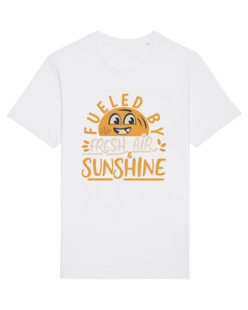Fueled By Fresh Air And Sunshine (hand drawn) White