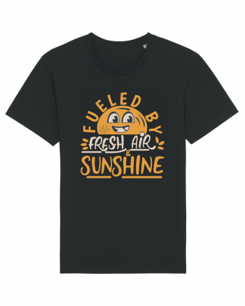 Fueled By Fresh Air And Sunshine (hand drawn) Black