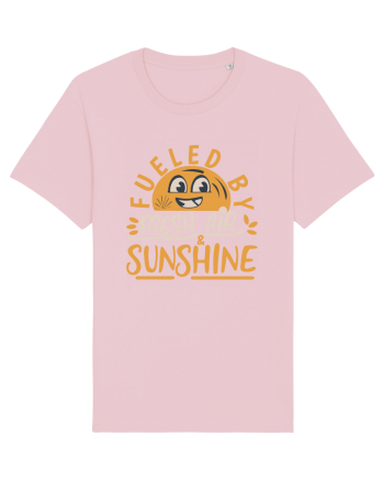 Fueled By Fresh Air And Sunshine (hand drawn) Cotton Pink