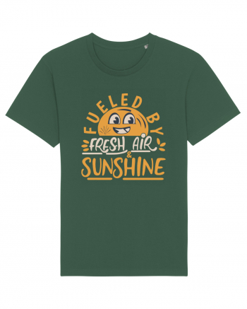 Fueled By Fresh Air And Sunshine (hand drawn) Bottle Green