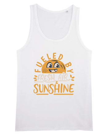 Fueled By Fresh Air And Sunshine (hand drawn) White