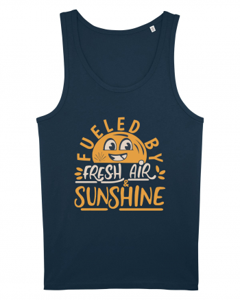 Fueled By Fresh Air And Sunshine (hand drawn) Navy