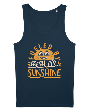 Fueled By Fresh Air And Sunshine (hand drawn) Navy