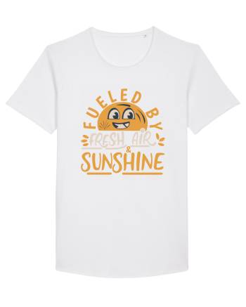 Fueled By Fresh Air And Sunshine (hand drawn) White