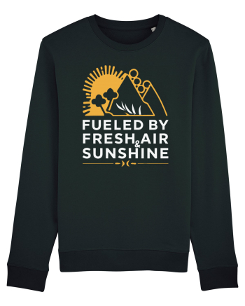 Fueled By Fresh Air And Sunshine (mountain) Black