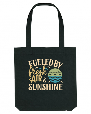 Fueled By Fresh Air And Sunshine (wave) Black