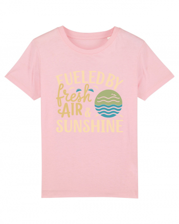Fueled By Fresh Air And Sunshine (wave) Cotton Pink