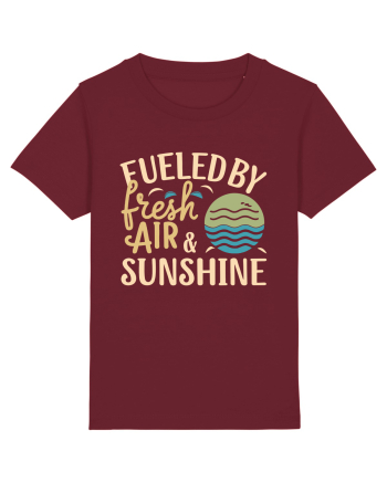 Fueled By Fresh Air And Sunshine (wave) Burgundy
