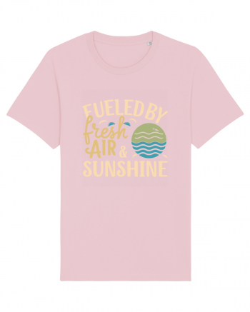 Fueled By Fresh Air And Sunshine (wave) Cotton Pink