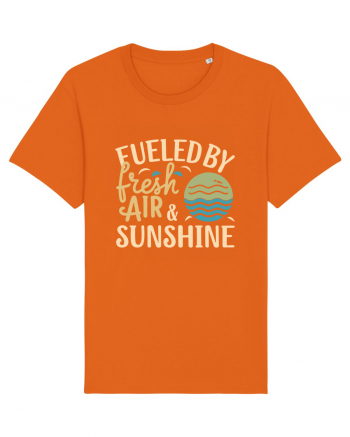 Fueled By Fresh Air And Sunshine (wave) Bright Orange