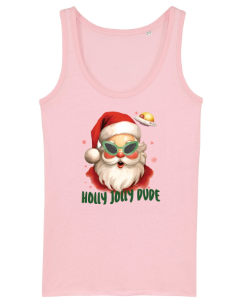 cu extraterestrii de Craciun - Holly jolly dude Cotton Pink