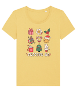 retro de Craciun - Festive AF Tricou mânecă scurtă guler larg fitted Damă Expresser