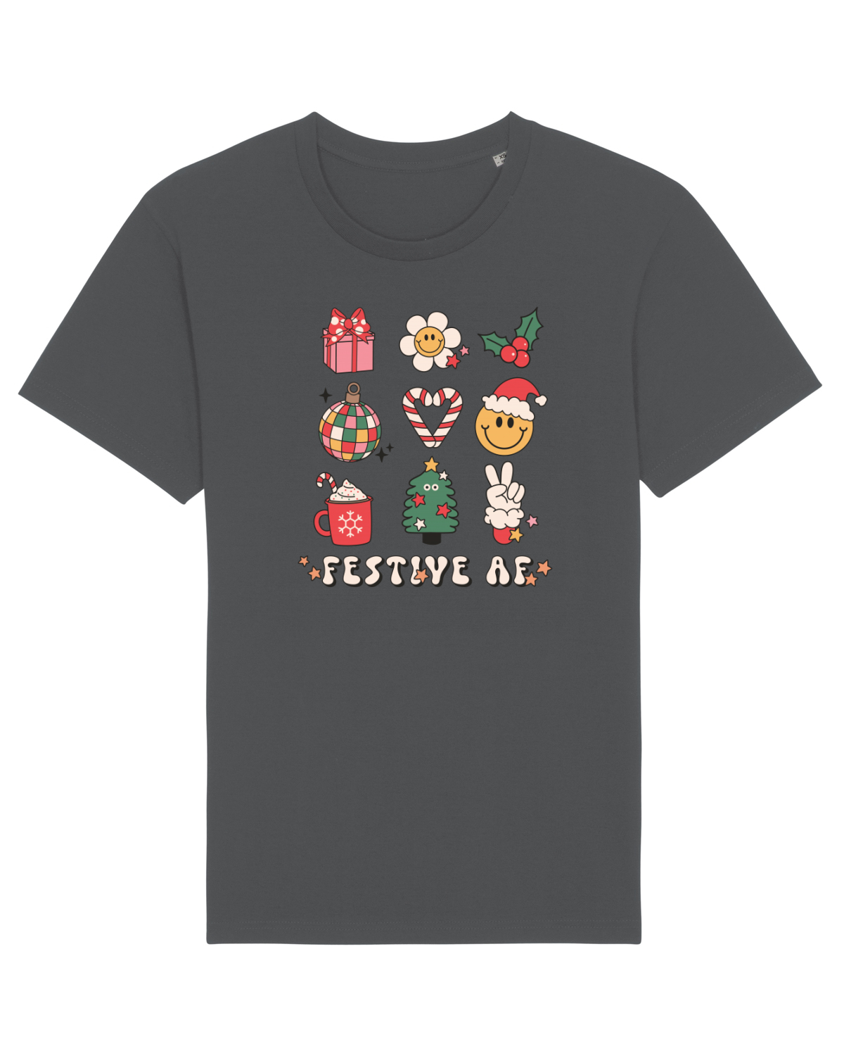 Tricou mânecă scurtă Unisex Rocker Anthracite