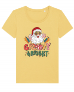 retro de Craciun - Groovy and bright Tricou mânecă scurtă guler larg fitted Damă Expresser