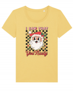 retro de Craciun - I saw that you nasty Tricou mânecă scurtă guler larg fitted Damă Expresser