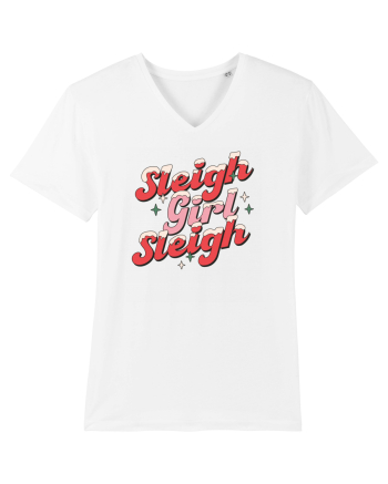 retro de Craciun - Sleigh girl sleigh White