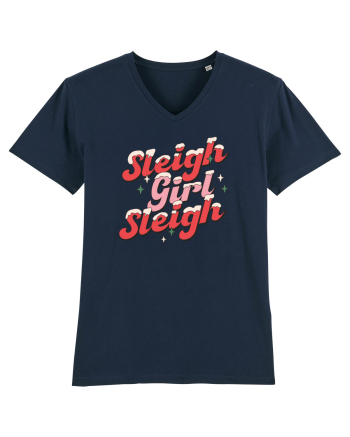 retro de Craciun - Sleigh girl sleigh French Navy
