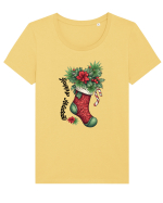 amuzant de Craciun - Happy holidaze Tricou mânecă scurtă guler larg fitted Damă Expresser
