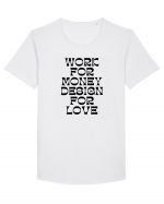 work for money design for love Tricou mânecă scurtă guler larg Bărbat Skater