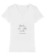 Baby it's cold inside ! Tricou mânecă scurtă guler V Damă Evoker