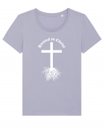 Rooted in Christ Tricou mânecă scurtă guler larg fitted Damă Expresser