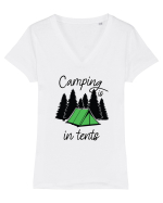 Camping life Tricou mânecă scurtă guler V Damă Evoker