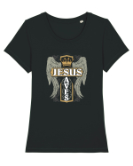 Jesus Saves Tricou mânecă scurtă guler larg fitted Damă Expresser