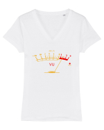 Volume VU Meter Tricou mânecă scurtă guler V Damă Evoker