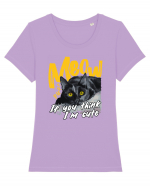 Meow - If you think I'm cute Tricou mânecă scurtă guler larg fitted Damă Expresser