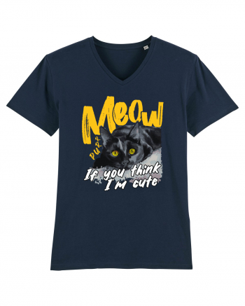 Meow - If you think I'm cute French Navy