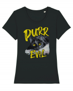 Purr Evil Tricou mânecă scurtă guler larg fitted Damă Expresser