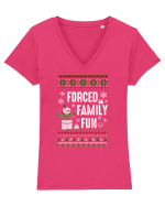 Forced Family Fun Tricou mânecă scurtă guler V Damă Evoker