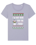 I'm just here for the food Tricou mânecă scurtă guler larg fitted Damă Expresser